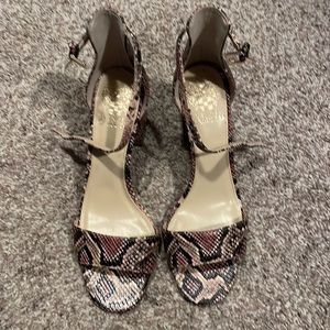 Vince Camuto Winderly snake print leather heels